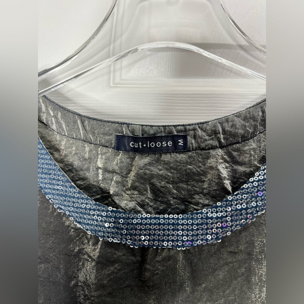 Cut.Loose Sequins Tank Top Sz M - Picture 6 of 8